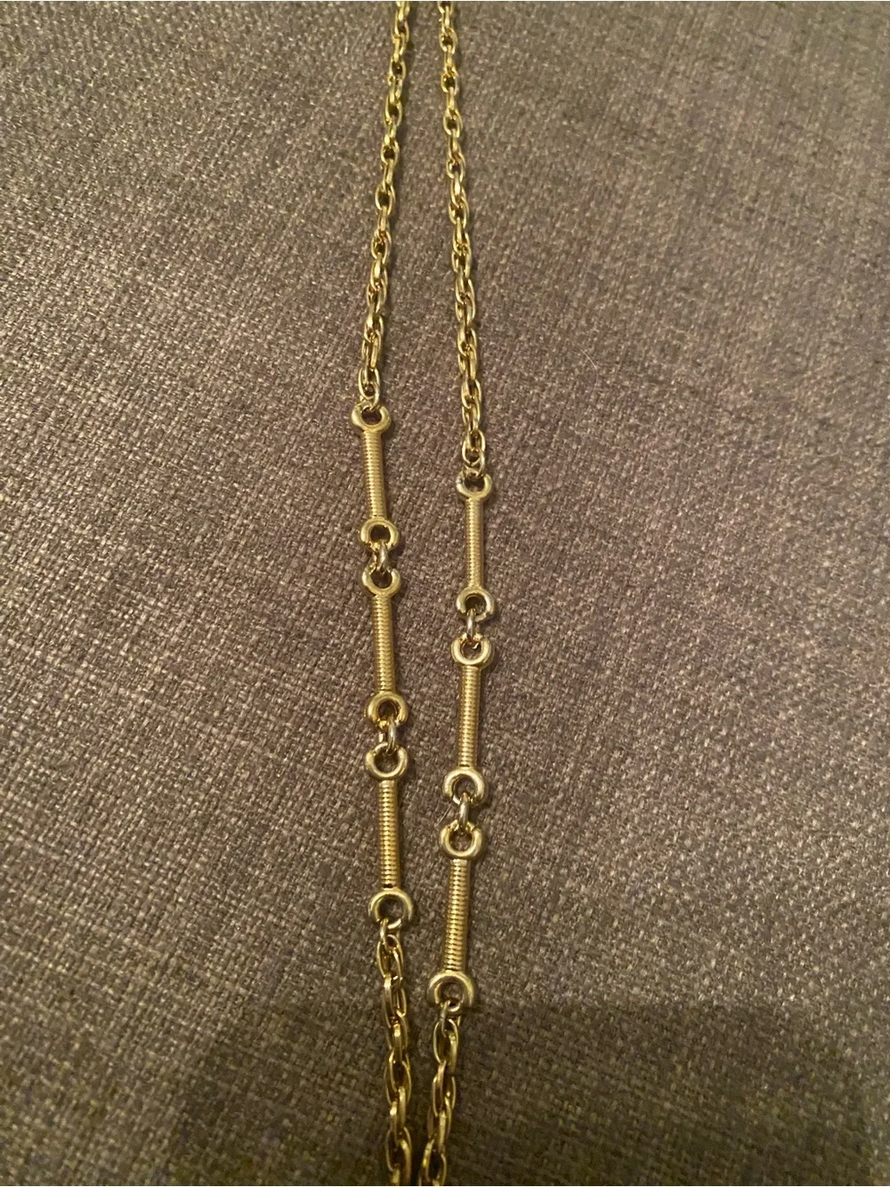 Vintage Monet Statement Chain Necklace with Monet Pendent